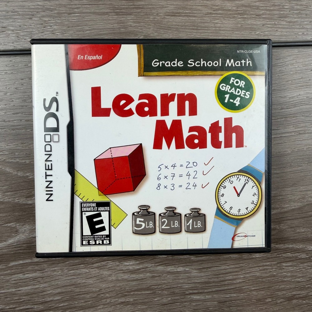 DreamCatcher Nintendo DS Learn Math Grade School Grades 1-4 NTR-CLGE-USA White